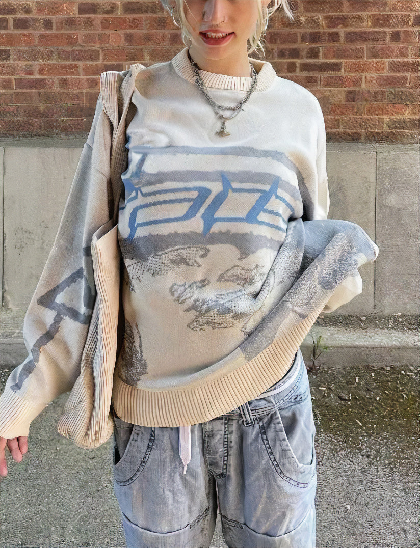 Abstract Knitwear Pullover