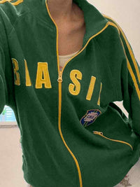 Thumbnail for Contrast Color Brasil Sweatshirt